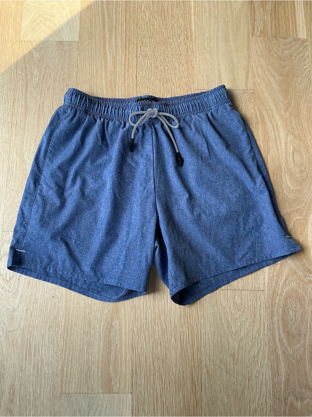 Goodlife Men's Medium StretchTex Volley Swim Workout Shorts Blue